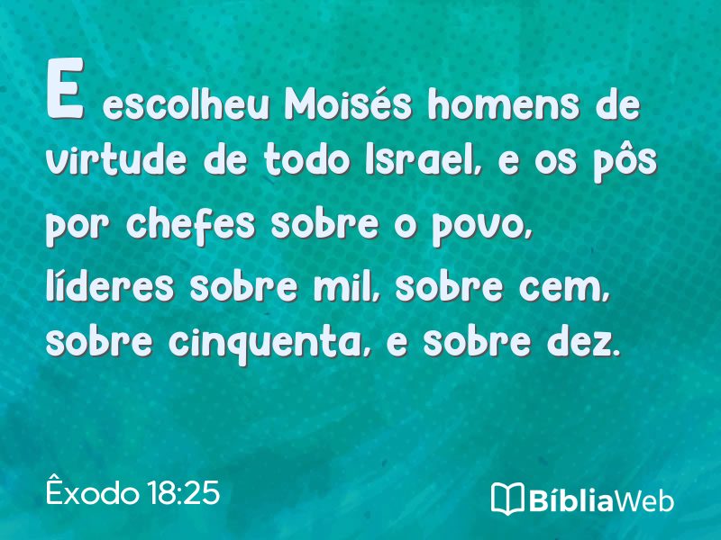 Êxodo 18:25 em imagem para compartilhar
