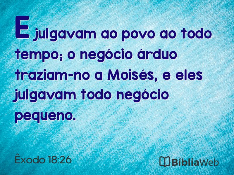 Êxodo 18:26 em imagem para compartilhar
