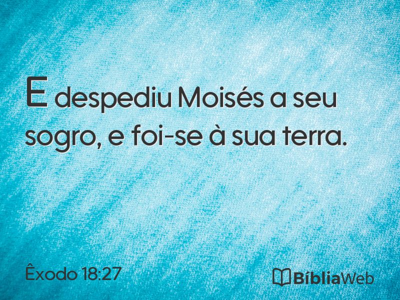 Êxodo 18:27 em imagem para compartilhar