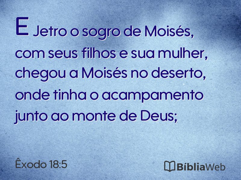 Êxodo 18:5 em imagem para compartilhar