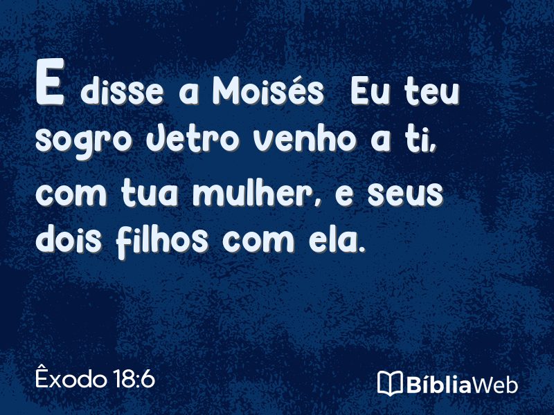 Êxodo 18:6 em imagem para compartilhar