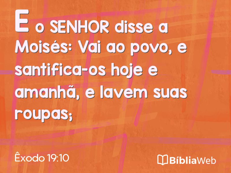 Êxodo 19:10 em imagem para compartilhar