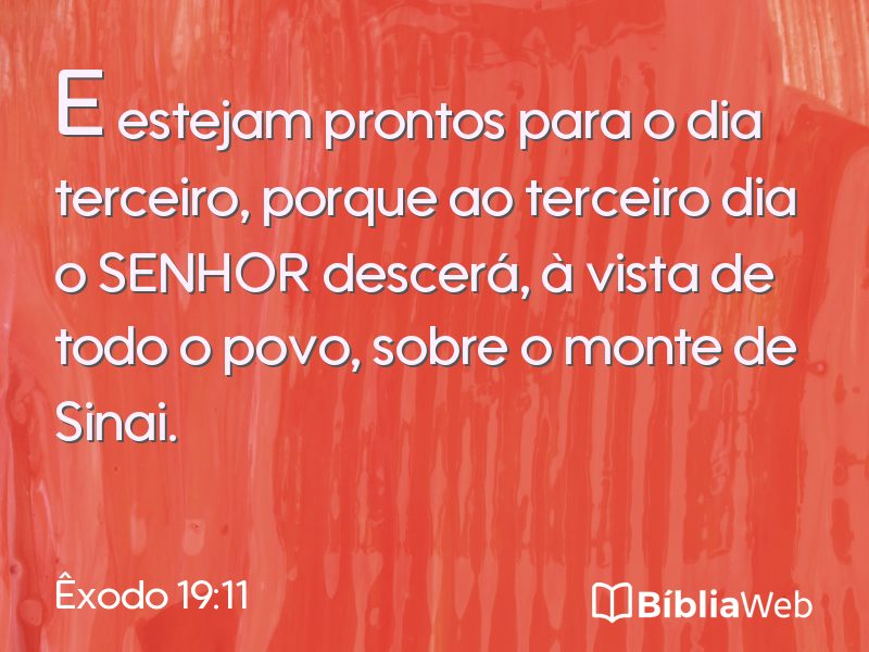 Êxodo 19:11 em imagem para compartilhar