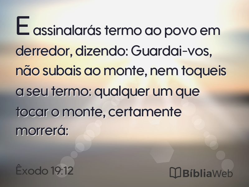 Êxodo 19:12 em imagem para compartilhar