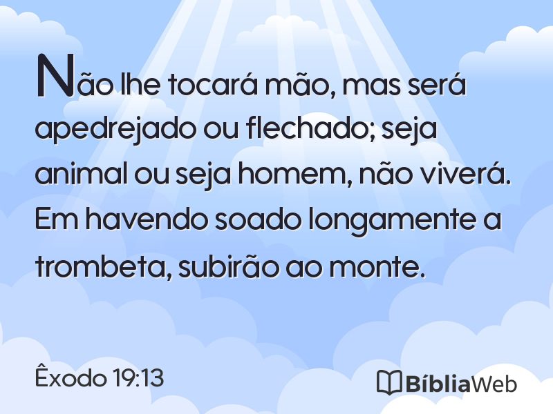 Êxodo 19:13 em imagem para compartilhar