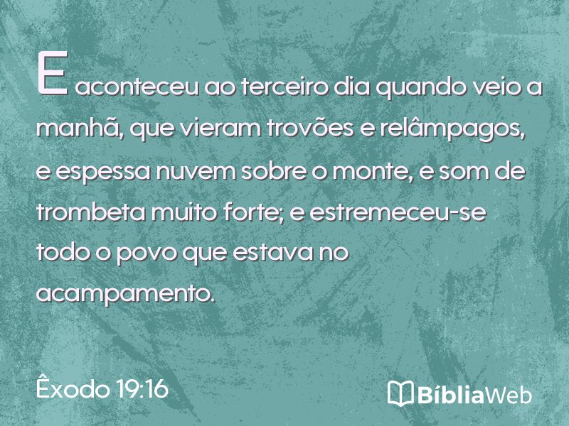 Êxodo 19:16 em imagem para compartilhar