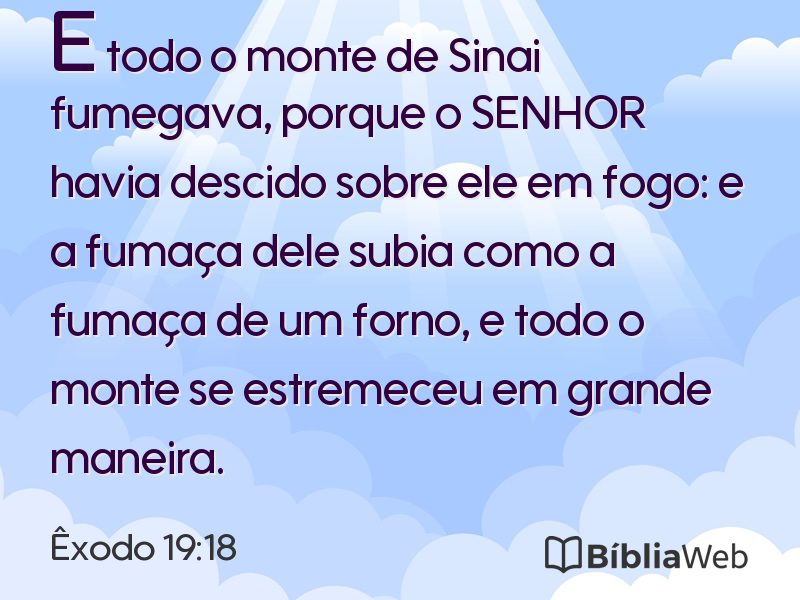 Êxodo 19:18 em imagem para compartilhar