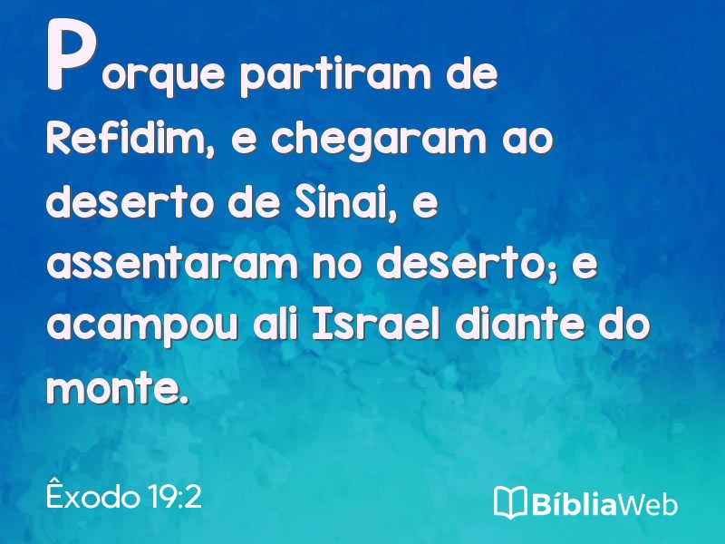 Êxodo 19:2 em imagem para compartilhar