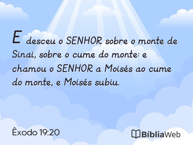 Êxodo 19:20 em imagem para compartilhar