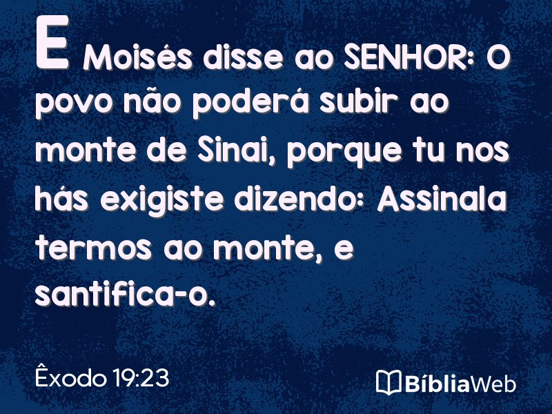 Êxodo 19:23 em imagem para compartilhar