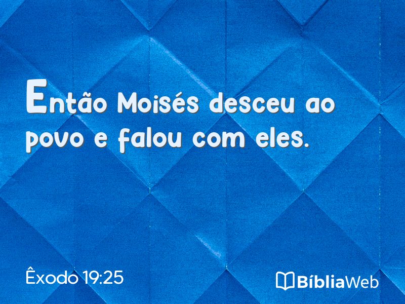 Êxodo 19:25 em imagem para compartilhar