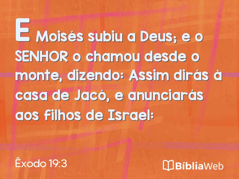 Êxodo 19:3 em imagem para compartilhar