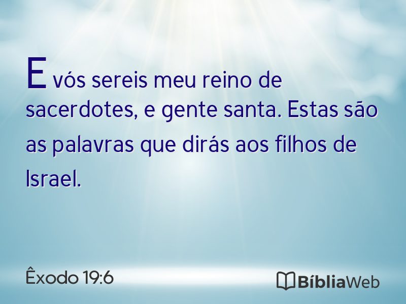 Êxodo 19:6 em imagem para compartilhar