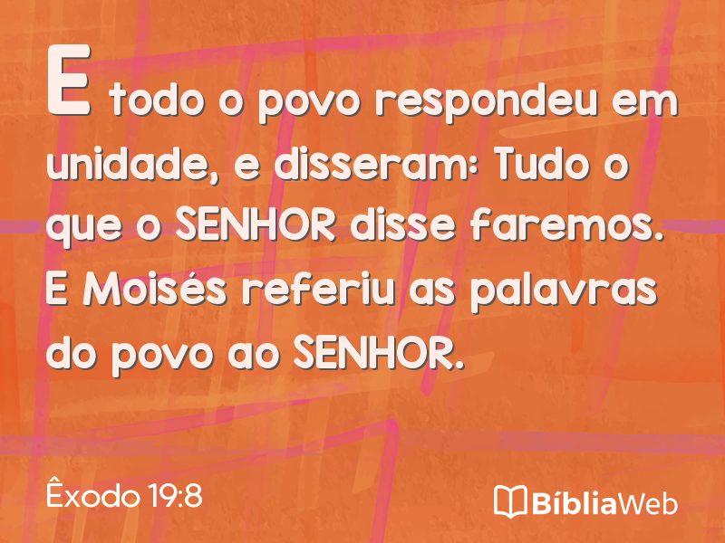 Êxodo 19:8 em imagem para compartilhar
