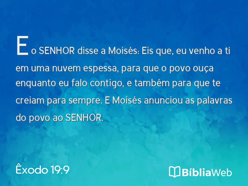 Êxodo 19:9 em imagem para compartilhar