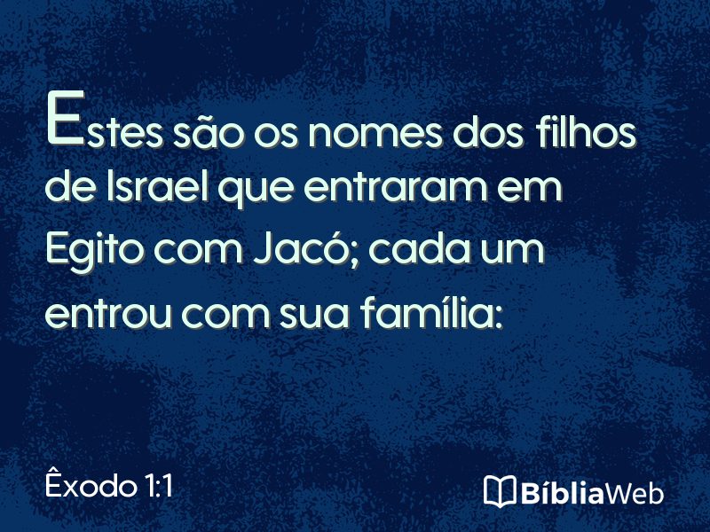 Êxodo 1:1 em imagem para compartilhar