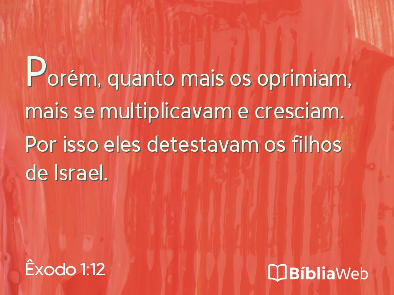 Êxodo 1:12 em imagem para compartilhar