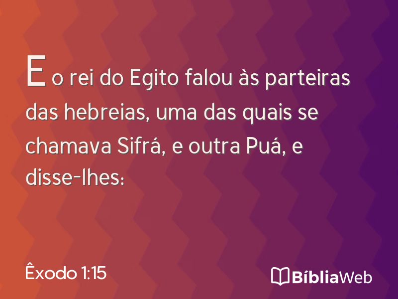 Êxodo 1:15 em imagem para compartilhar