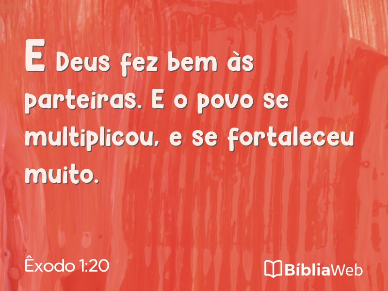 Êxodo 1:20 em imagem para compartilhar