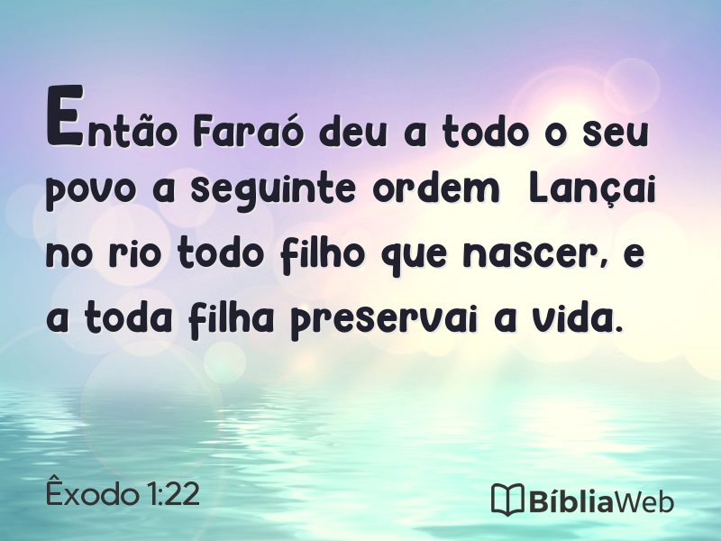 Êxodo 1:22 em imagem para compartilhar
