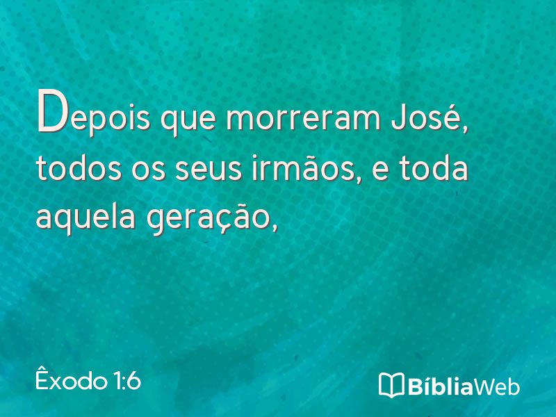 Êxodo 1:6 em imagem para compartilhar