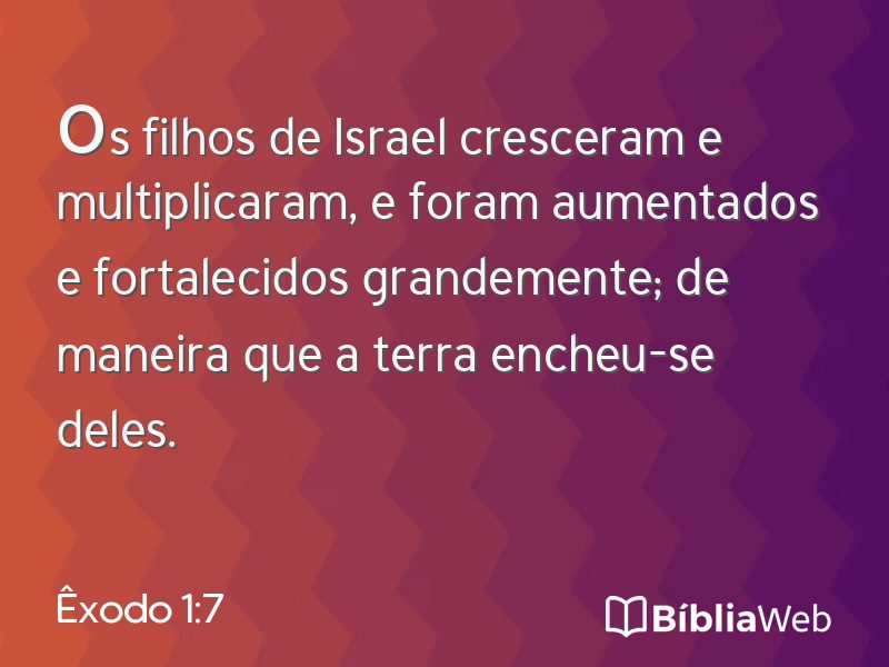 Êxodo 1:7 em imagem para compartilhar