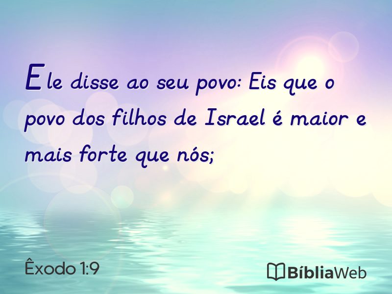 Êxodo 1:9 em imagem para compartilhar
