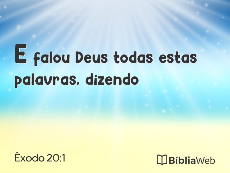 Êxodo 20:1 em imagem para compartilhar