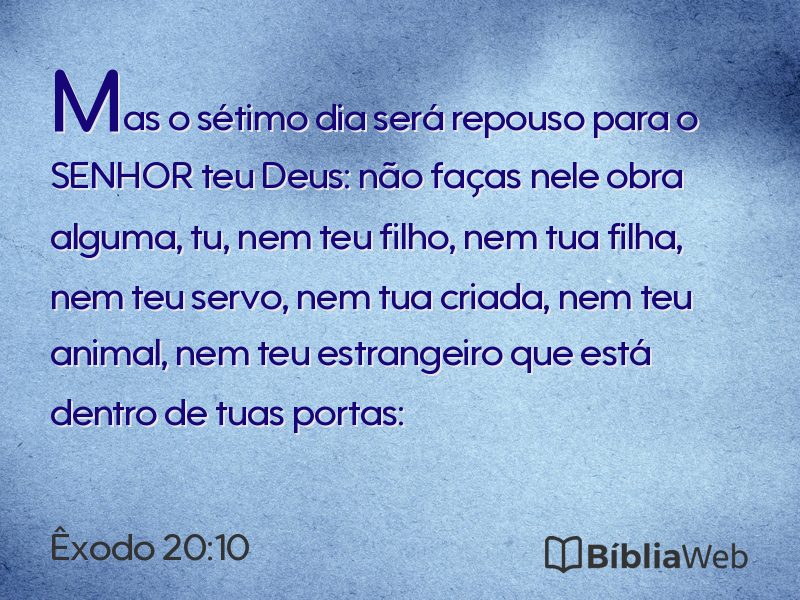 Êxodo 20:10 em imagem para compartilhar