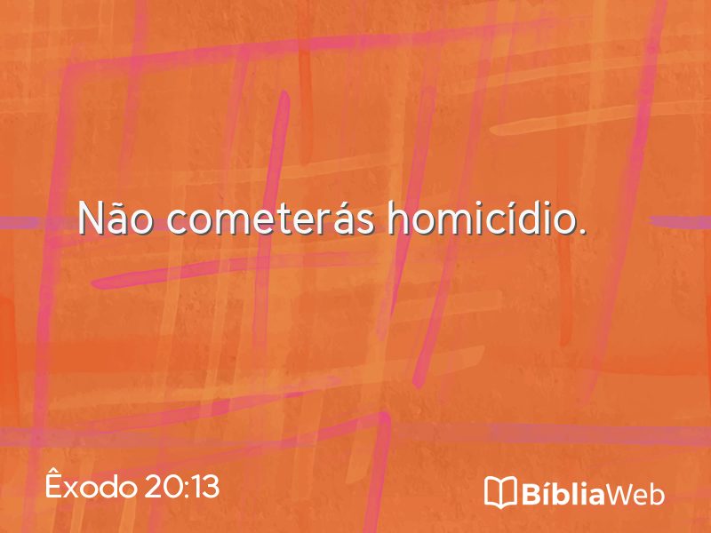 Êxodo 20:13 em imagem para compartilhar