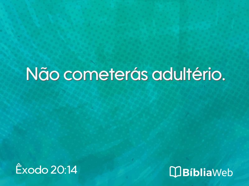 Êxodo 20:14 em imagem para compartilhar