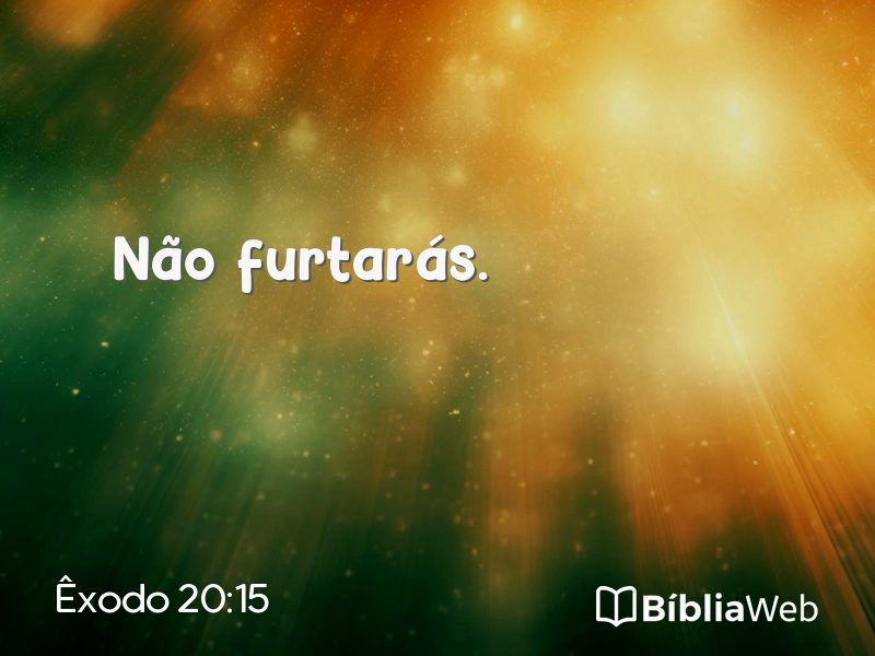 Êxodo 20:15 em imagem para compartilhar