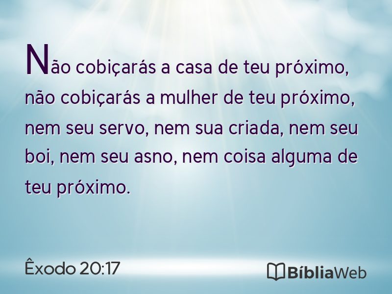 Êxodo 20:17 em imagem para compartilhar