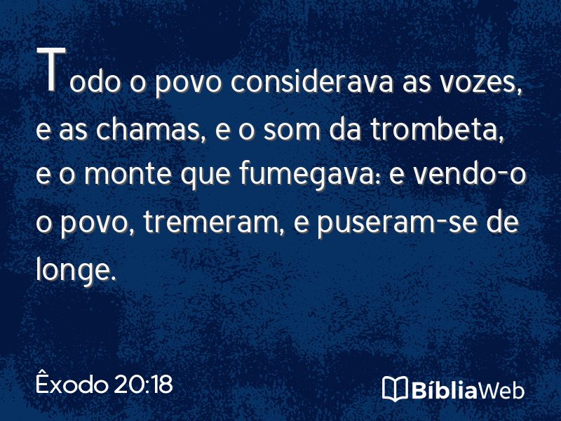 Êxodo 20:18 em imagem para compartilhar