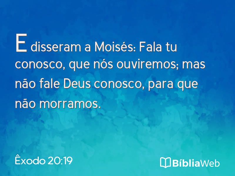 Êxodo 20:19 em imagem para compartilhar