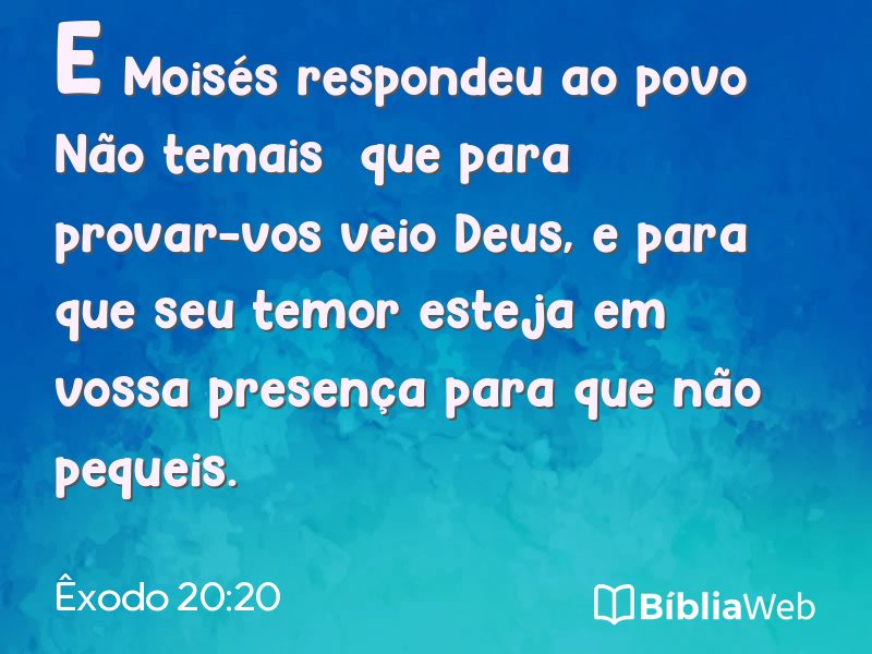 Êxodo 20:20 em imagem para compartilhar