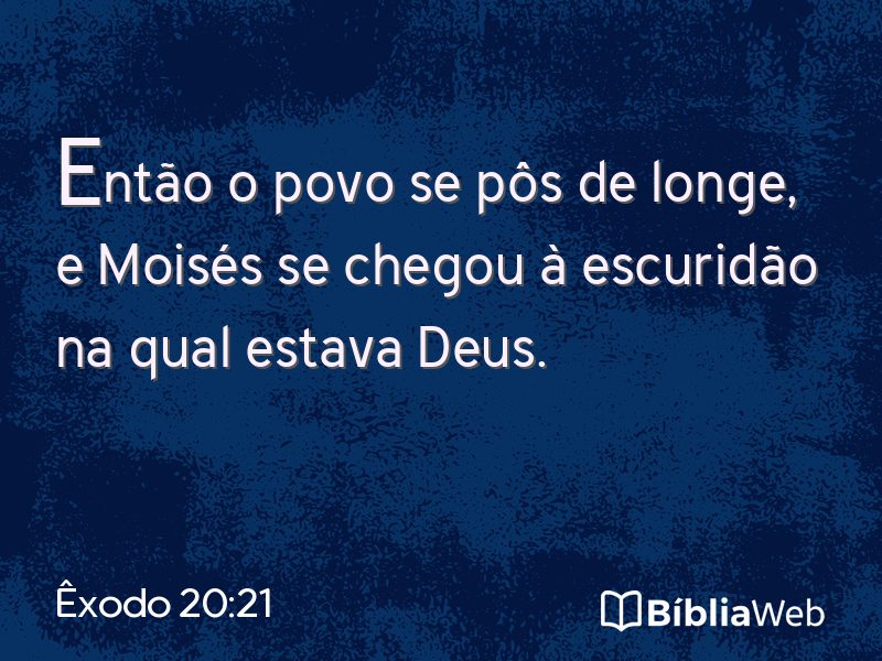 Êxodo 20:21 em imagem para compartilhar