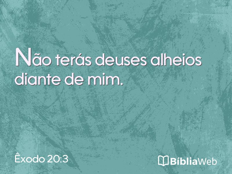 Êxodo 20:3 em imagem para compartilhar