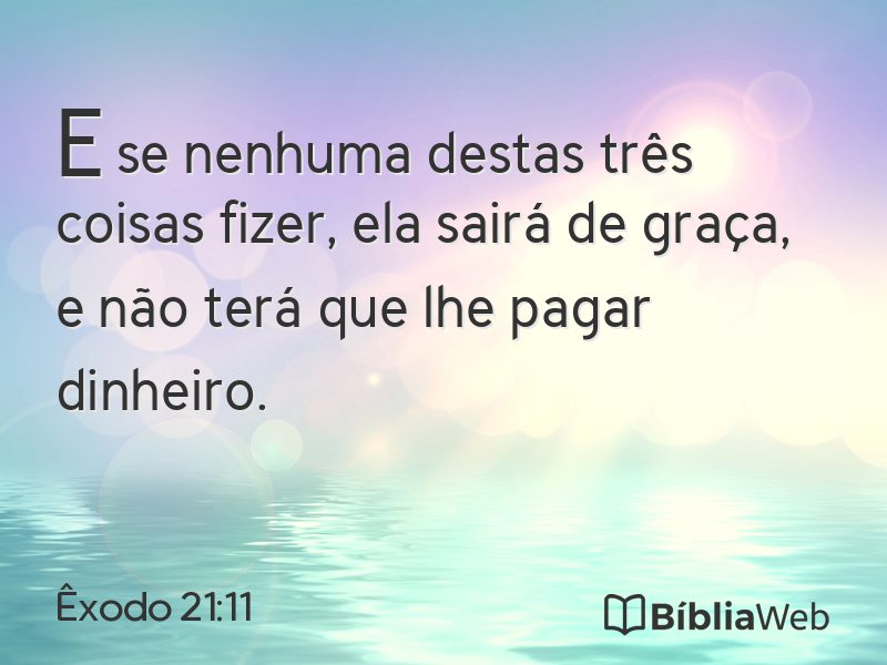 Êxodo 21:11 em imagem para compartilhar