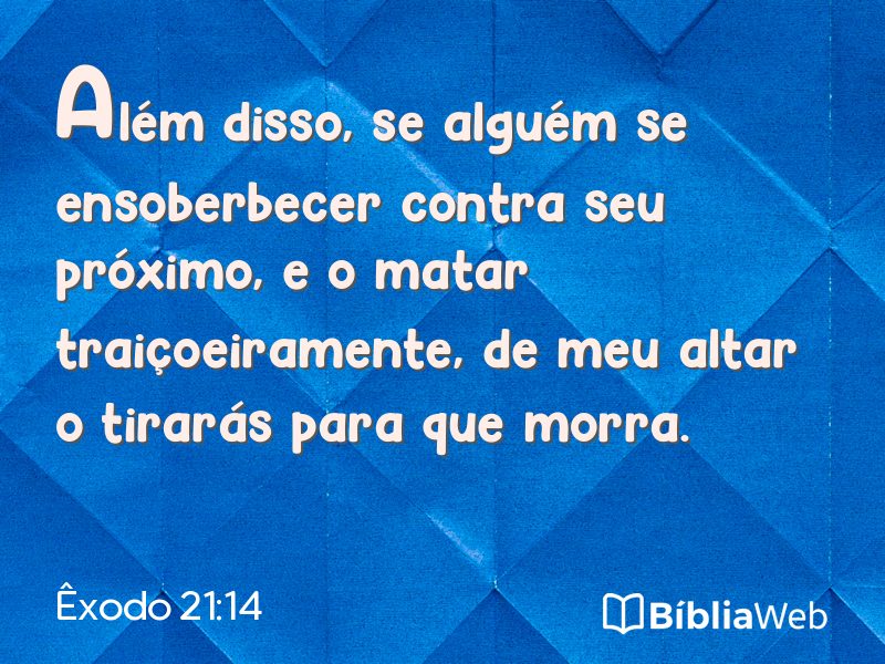 Êxodo 21:14 em imagem para compartilhar