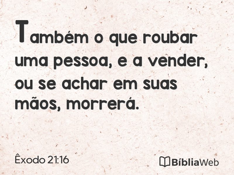 Êxodo 21:16 em imagem para compartilhar