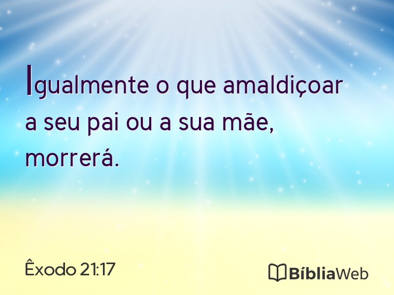 Êxodo 21:17 em imagem para compartilhar