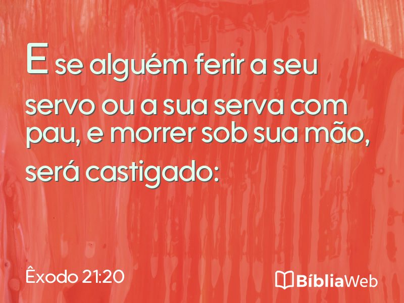 Êxodo 21:20 em imagem para compartilhar