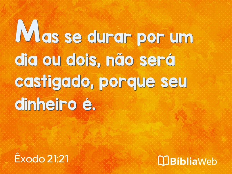 Êxodo 21:21 em imagem para compartilhar