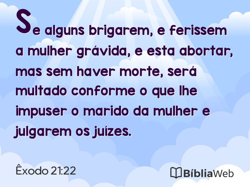 Êxodo 21:22 em imagem para compartilhar