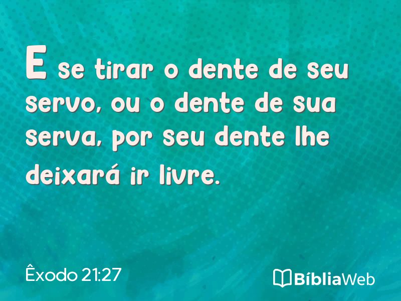 Êxodo 21:27 em imagem para compartilhar