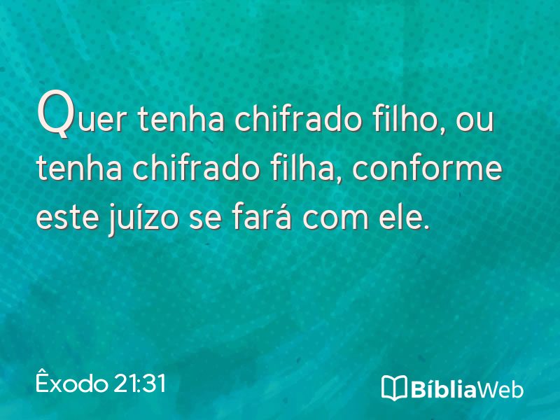 Êxodo 21:31 em imagem para compartilhar