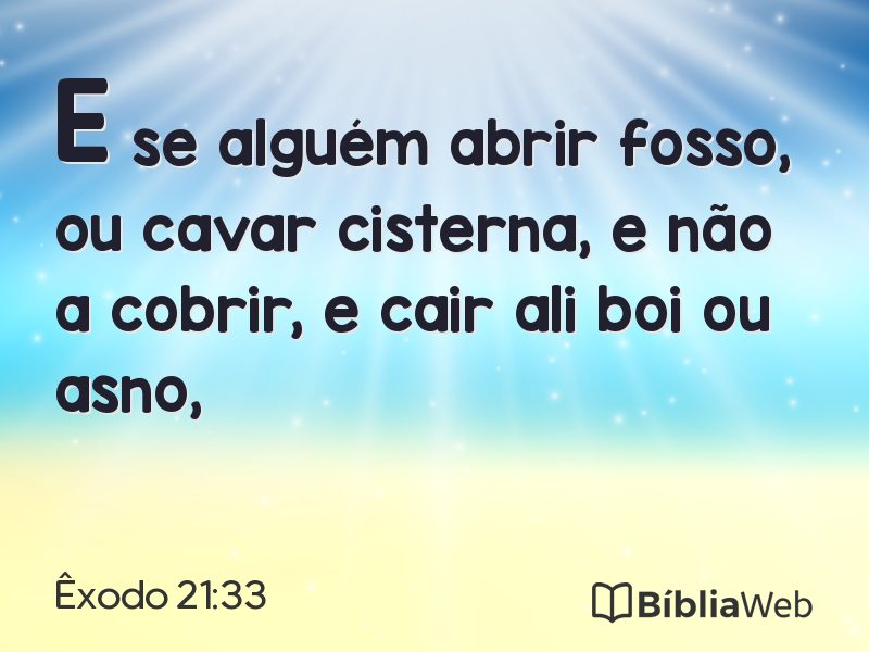 Êxodo 21:33 em imagem para compartilhar