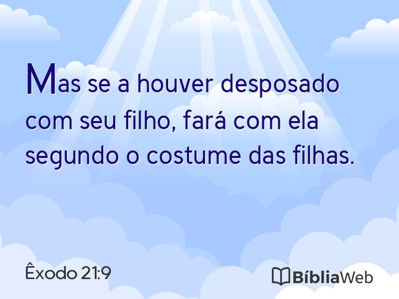 Êxodo 21:9 em imagem para compartilhar
