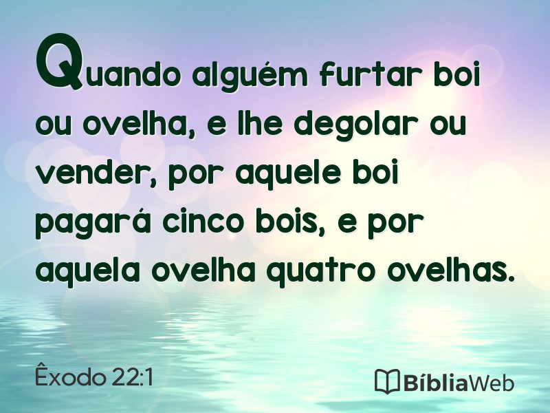Êxodo 22:1 em imagem para compartilhar